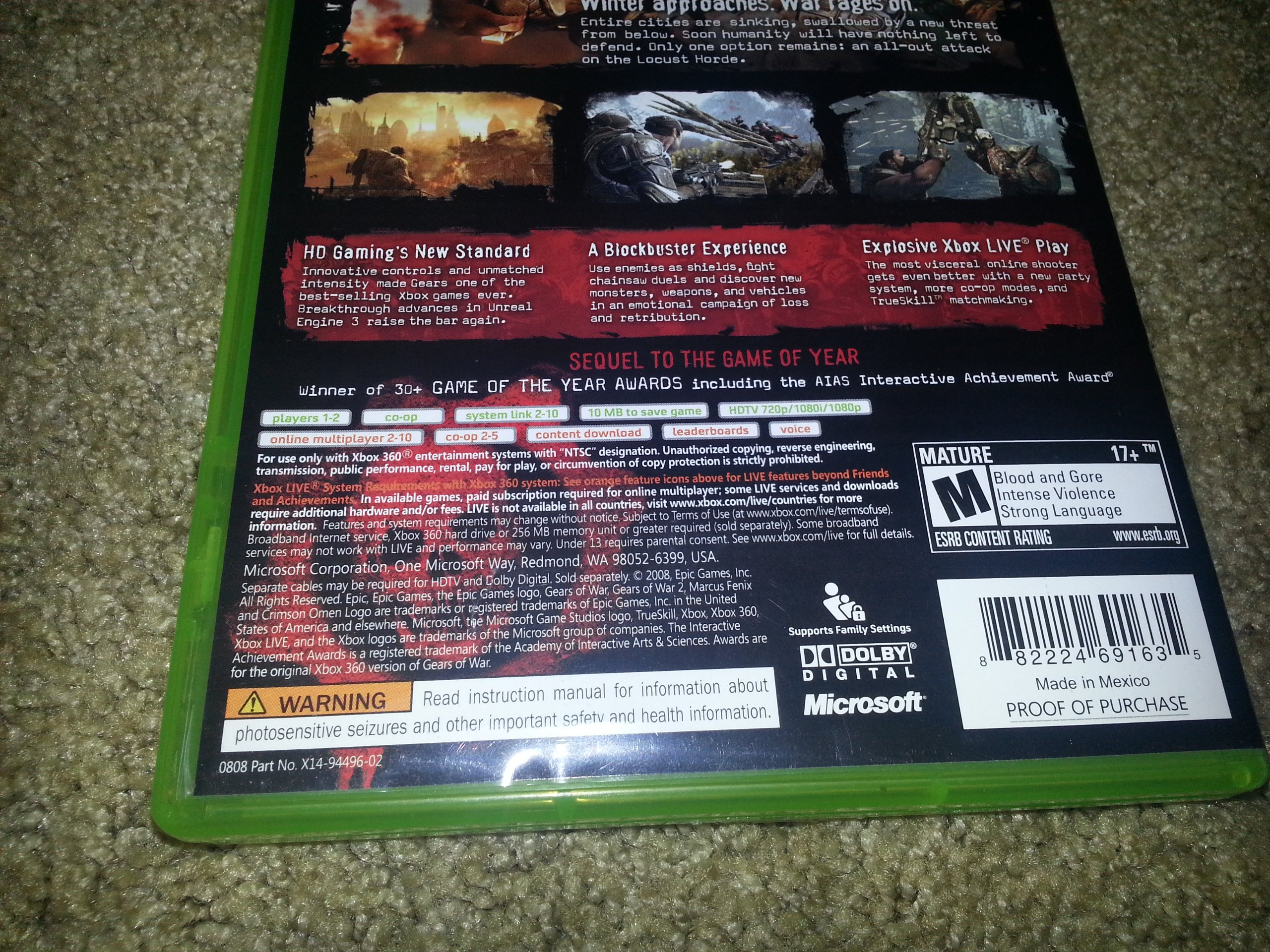 Amazon.com: Gears of War 2: Game of the Year Edition : Microsoft